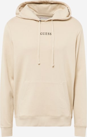 GUESS - Sweatshirt 'ROY' em bege: frente