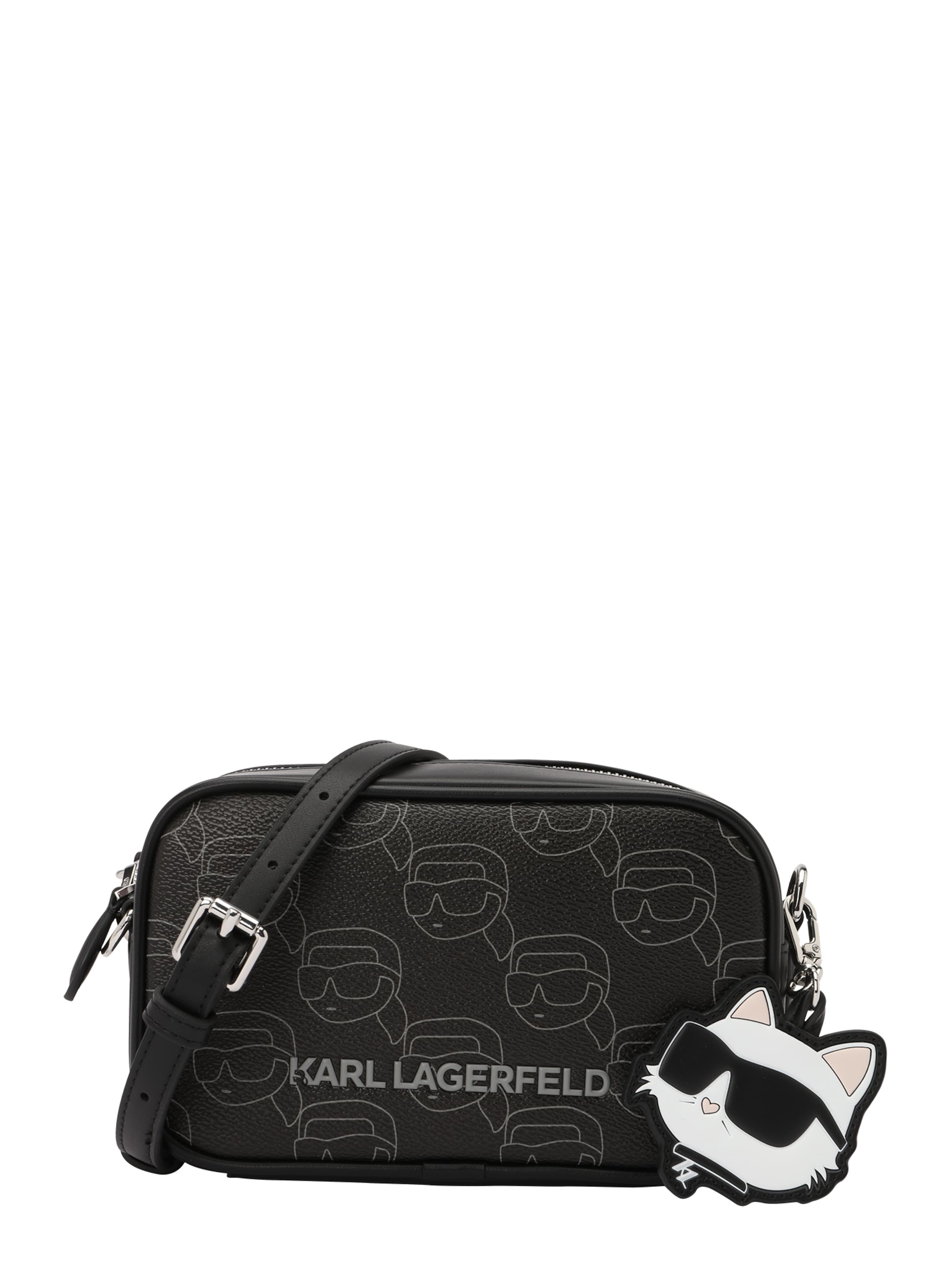 Karl Lagerfeld Чанта с презрамки 'IKON' в черно: отпред