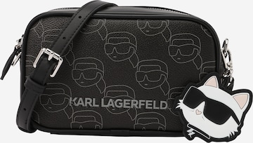 Geantă de umăr 'IKON' de la Karl Lagerfeld pe negru: față