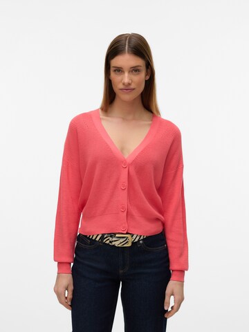Cardigan 'VMNew Lexsun' VERO MODA en rouge : devant