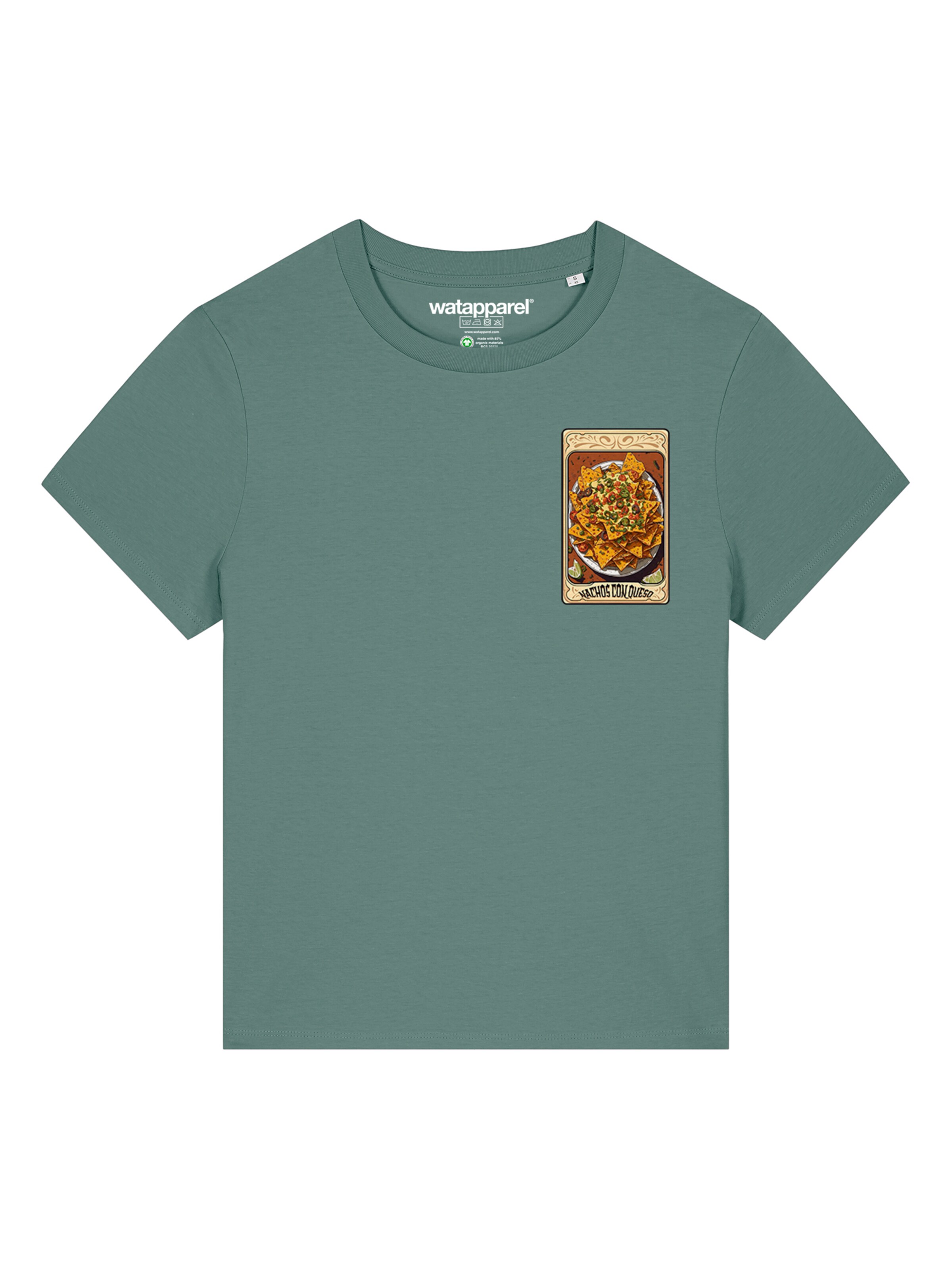 T-shirt 'Tarot Nachos' Watapparel en vert : devant