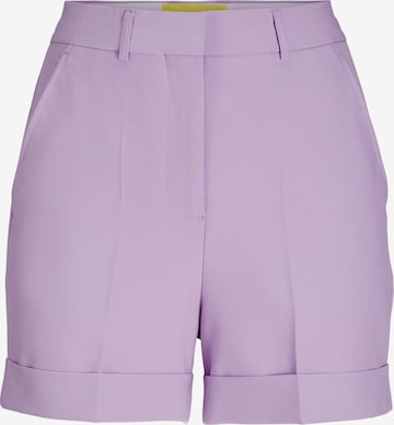 JJXX Pleat-Front Pants in Purple: front