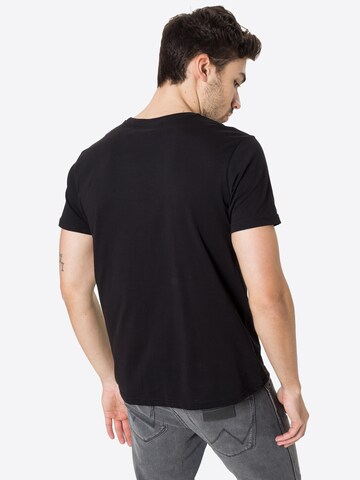 ALPHA INDUSTRIES Regularny krój Koszulka 'Defense' w kolorze czarny
