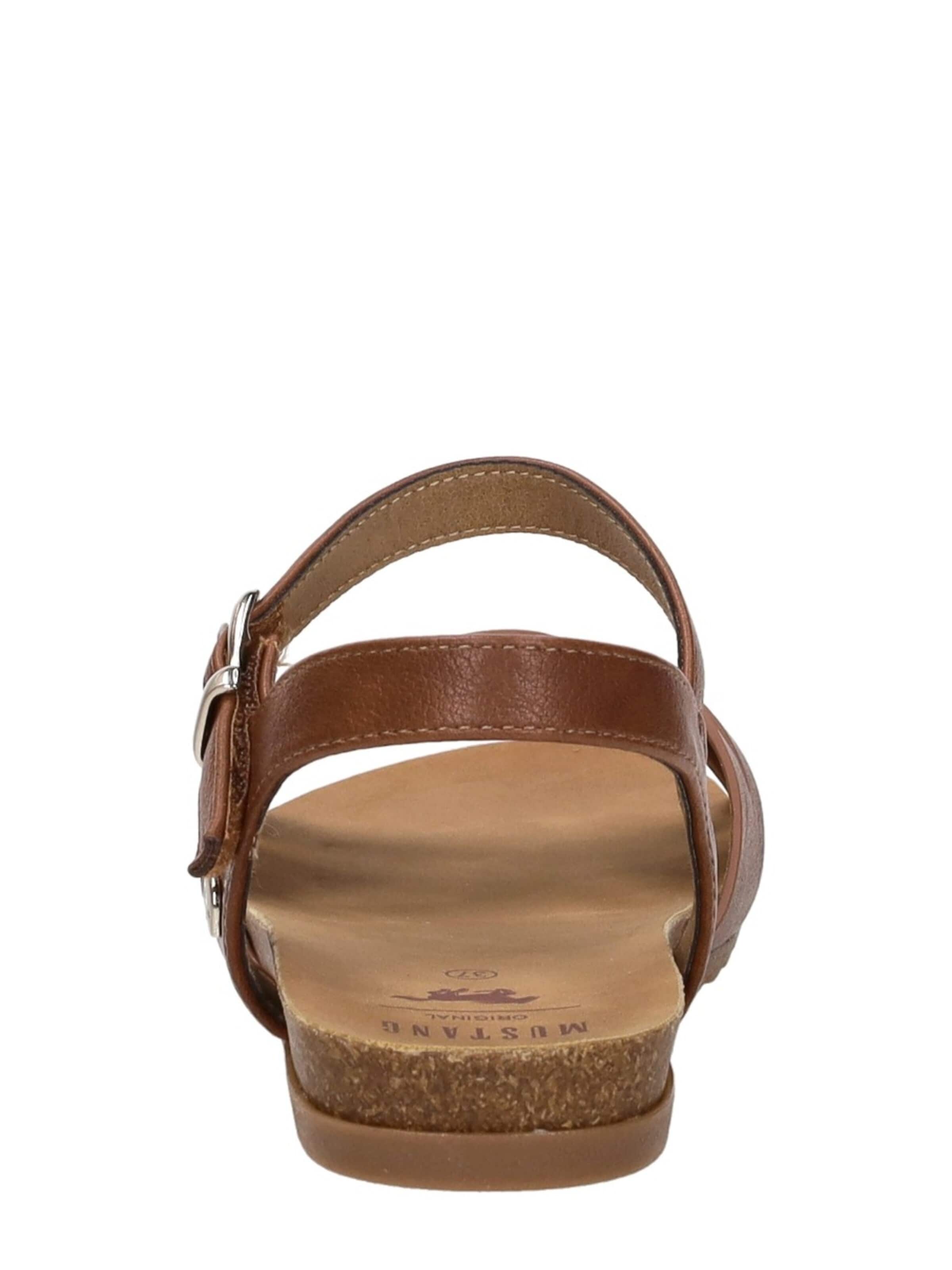 MUSTANG Sandal 'Sandalen Plat' in Brown