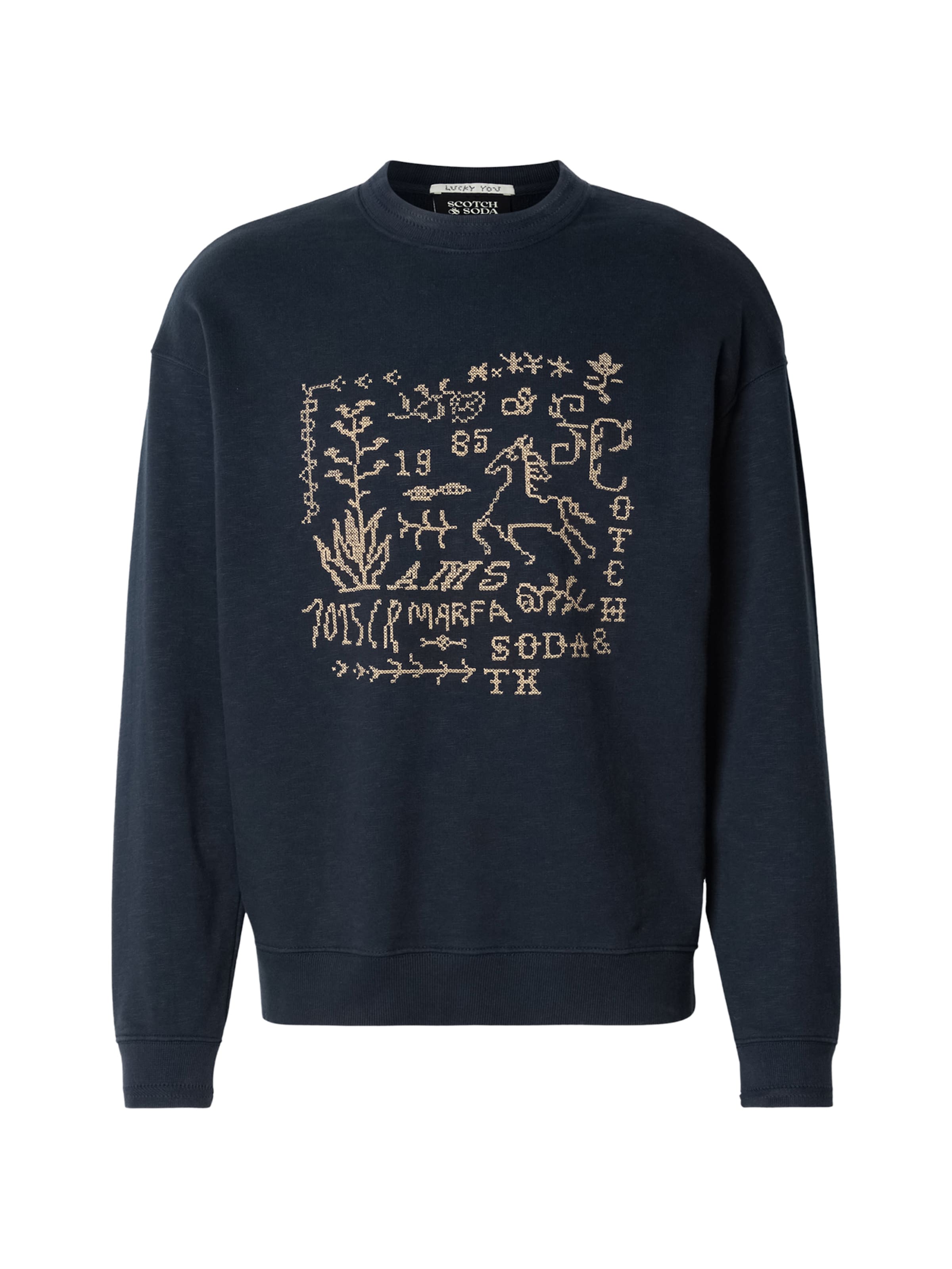 Bluză de molton de la SCOTCH & SODA pe albastru: față