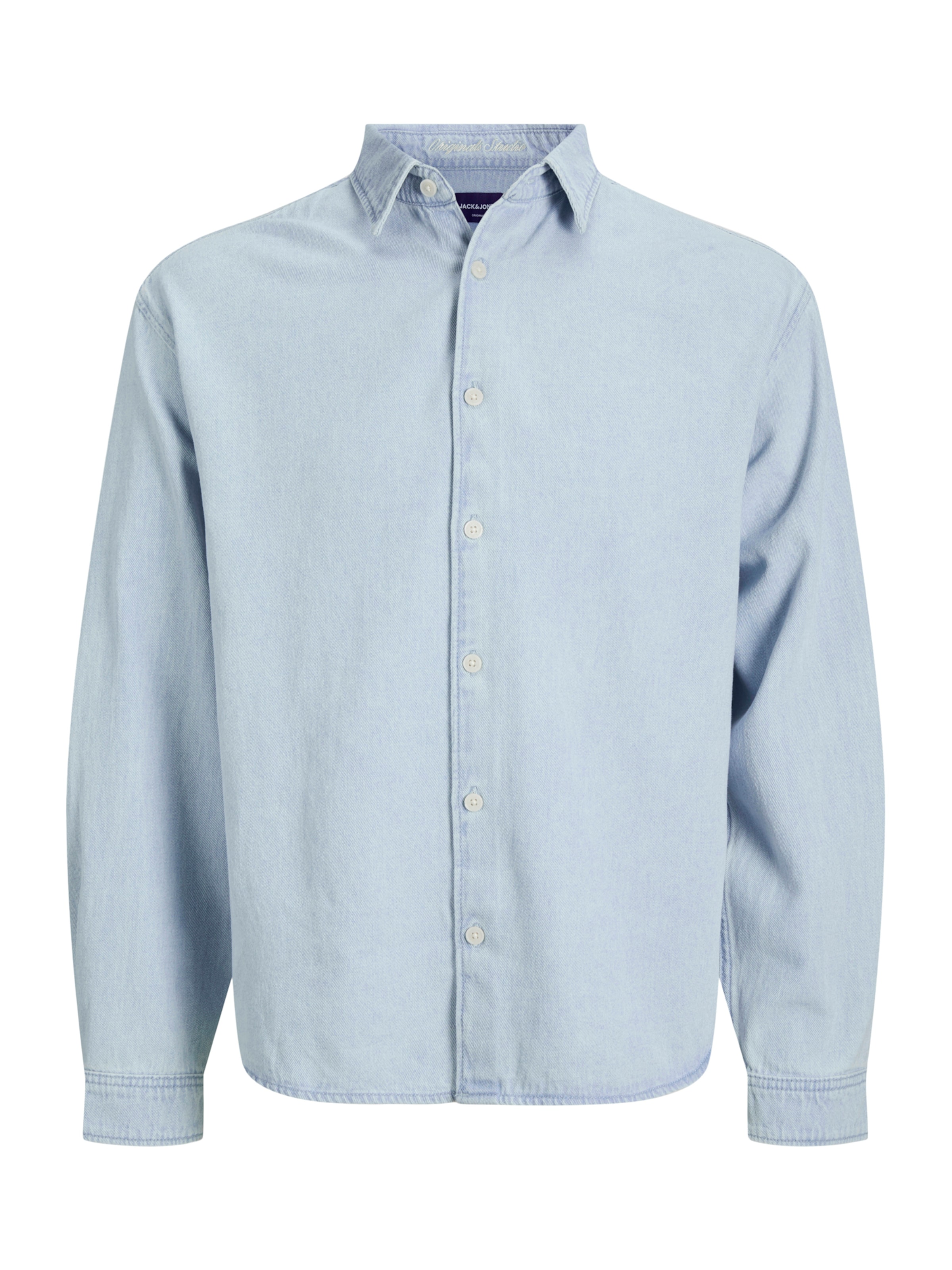 JACK & JONES Comfort fit Button Up Shirt 'JORNorrebro' in Blue: front