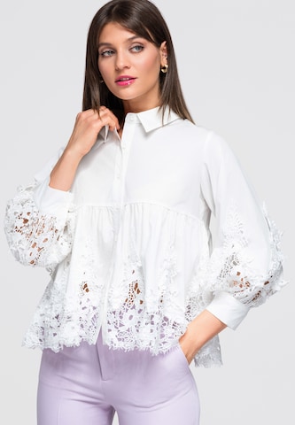 Chemisier Ombre en blanc : devant