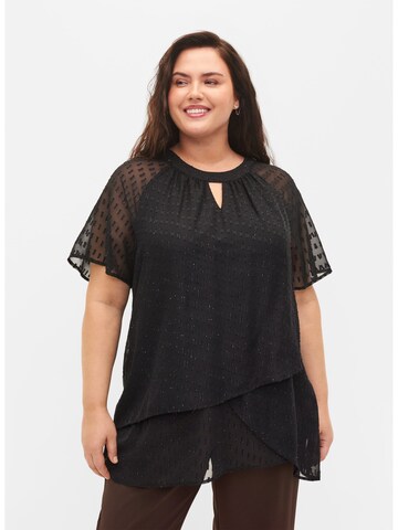 Zizzi Blouse in Black: front