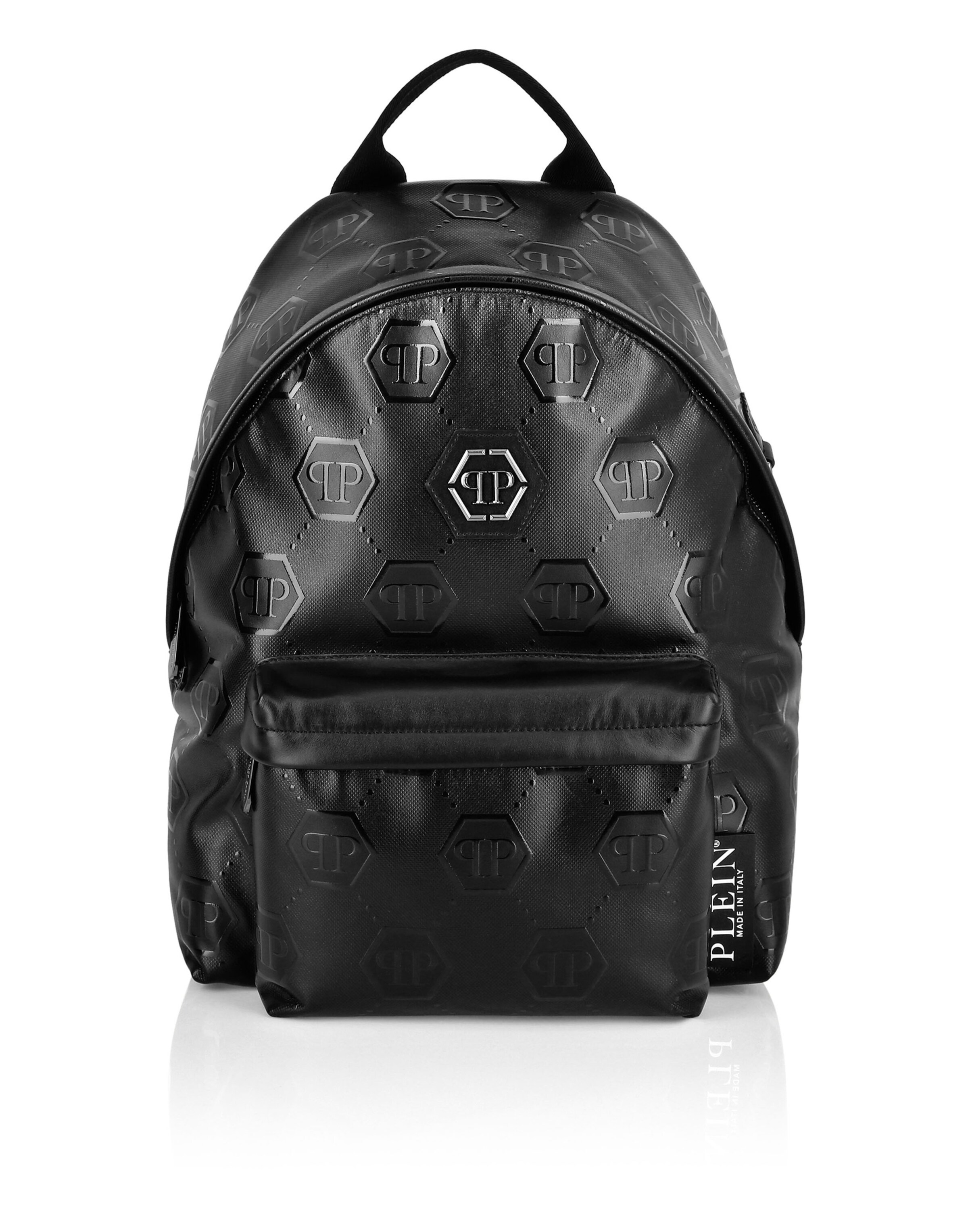 Philipp Plein - Mochila 'Monogram' em preto: frente