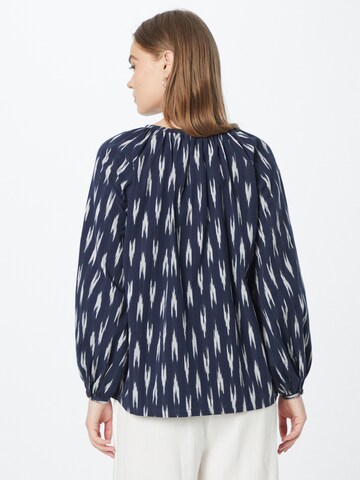 People Tree Blouse 'Dawson Ikat' in Blue