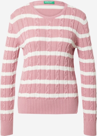 Pull-over UNITED COLORS OF BENETTON en rose : devant