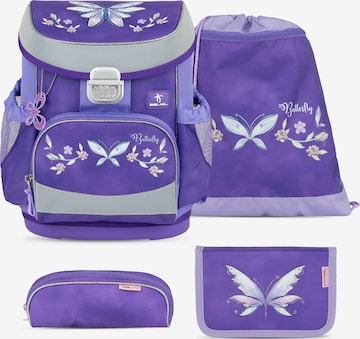 Belmil Backpack 'Ergonomisches Schulranzen-Set 4-teilig' in Purple: front