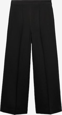 MANGO Wide leg Pleated Pants 'Limona' in Black: front