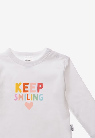 LILIPUT Langarmshirt 'Keep Smiling' in Weiß