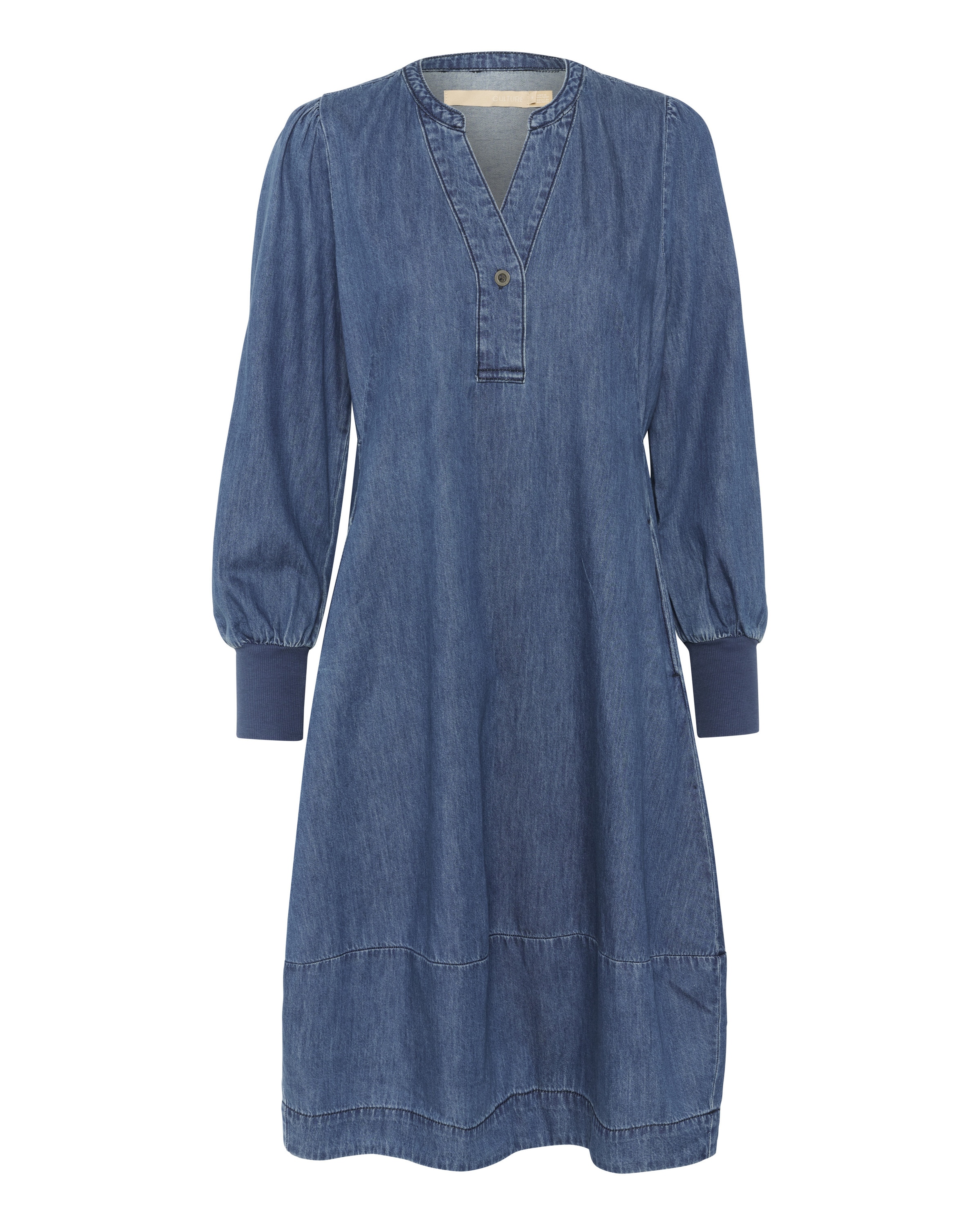CULTURE Blousejurk in de kleur Blauw denim, Productweergave