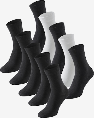 Chaussettes ' Cotton Fit ' SCHIESSER en noir : devant