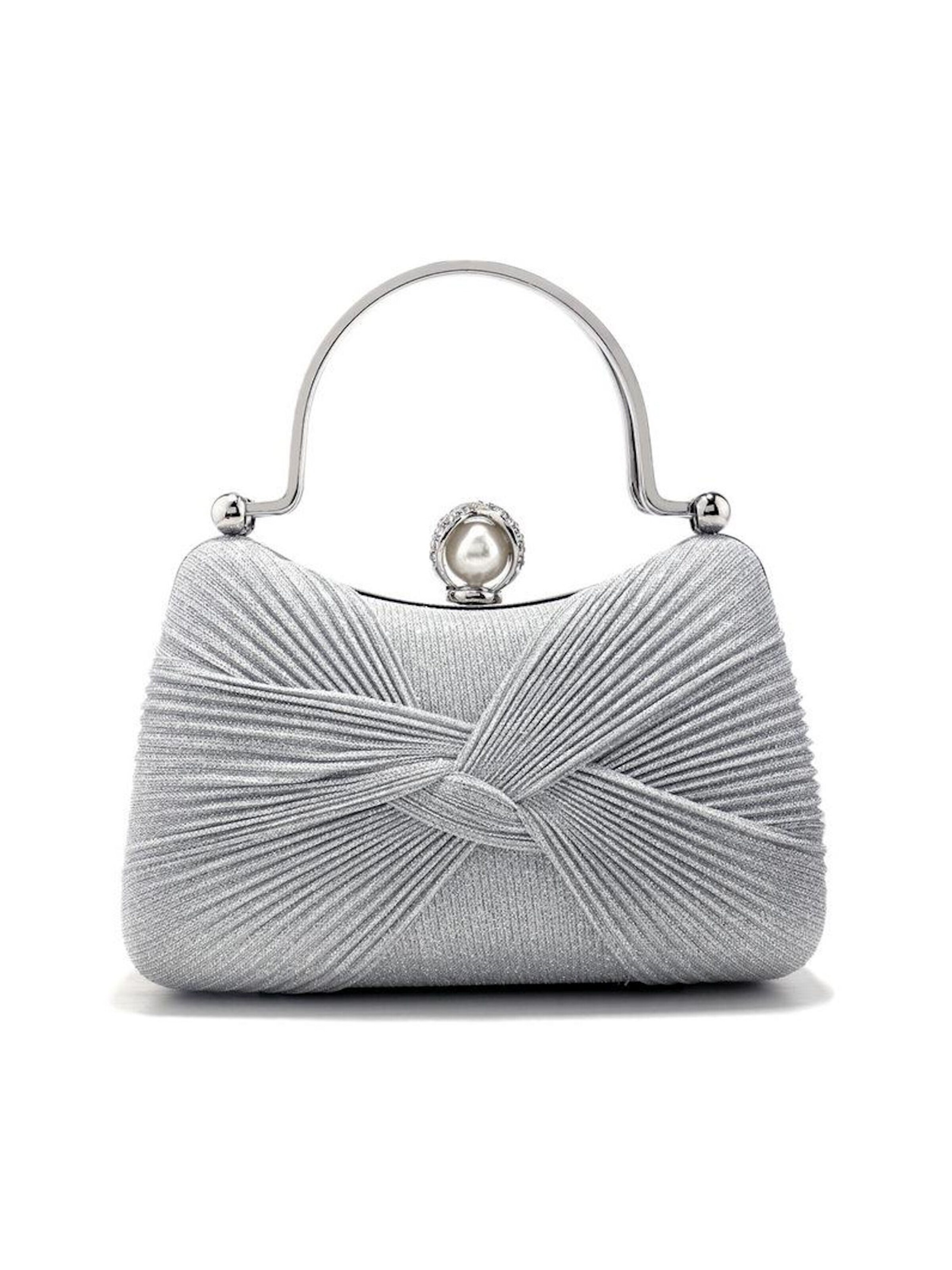 Tomshop24-7 Clutch 'Isabella' in Silver: front