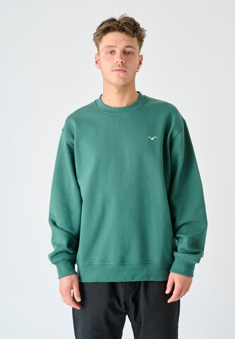 Cleptomanicx Sweatshirt 'Ligull Boxy' in Grün: Vorderseite