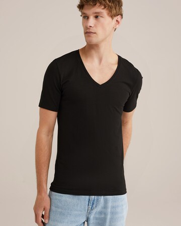 WE Fashion Футболка в Черный: спереди