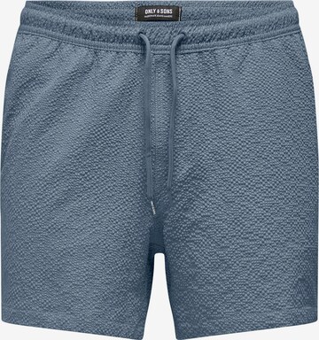 Only & Sons Zwemshorts 'Ted' in Blauw: voorkant