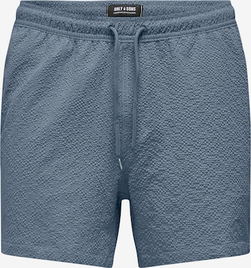 Shorts de bain 'ONSTed' Only & Sons en bleu : devant