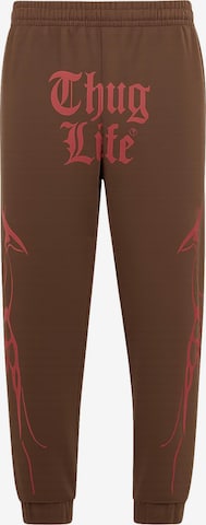 Loosefit Pantaloni sportivi 'Thug Life Ink' di Thug Life in marrone: frontale