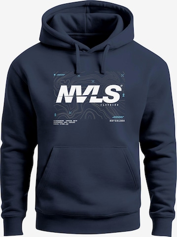 Neverless Sweatshirt 'Explorer' in Blau: Vorderseite