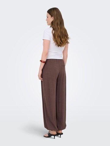 ONLY Wide leg Broek 'ONLSiesta' in Bruin