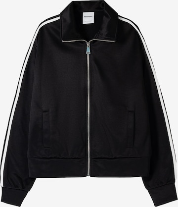 Bershka Sweatjacke in Schwarz: Vorderseite