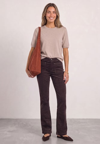 STREET ONE Bootcut Spodnie 'Blaire' w kolorze czerwony: przód