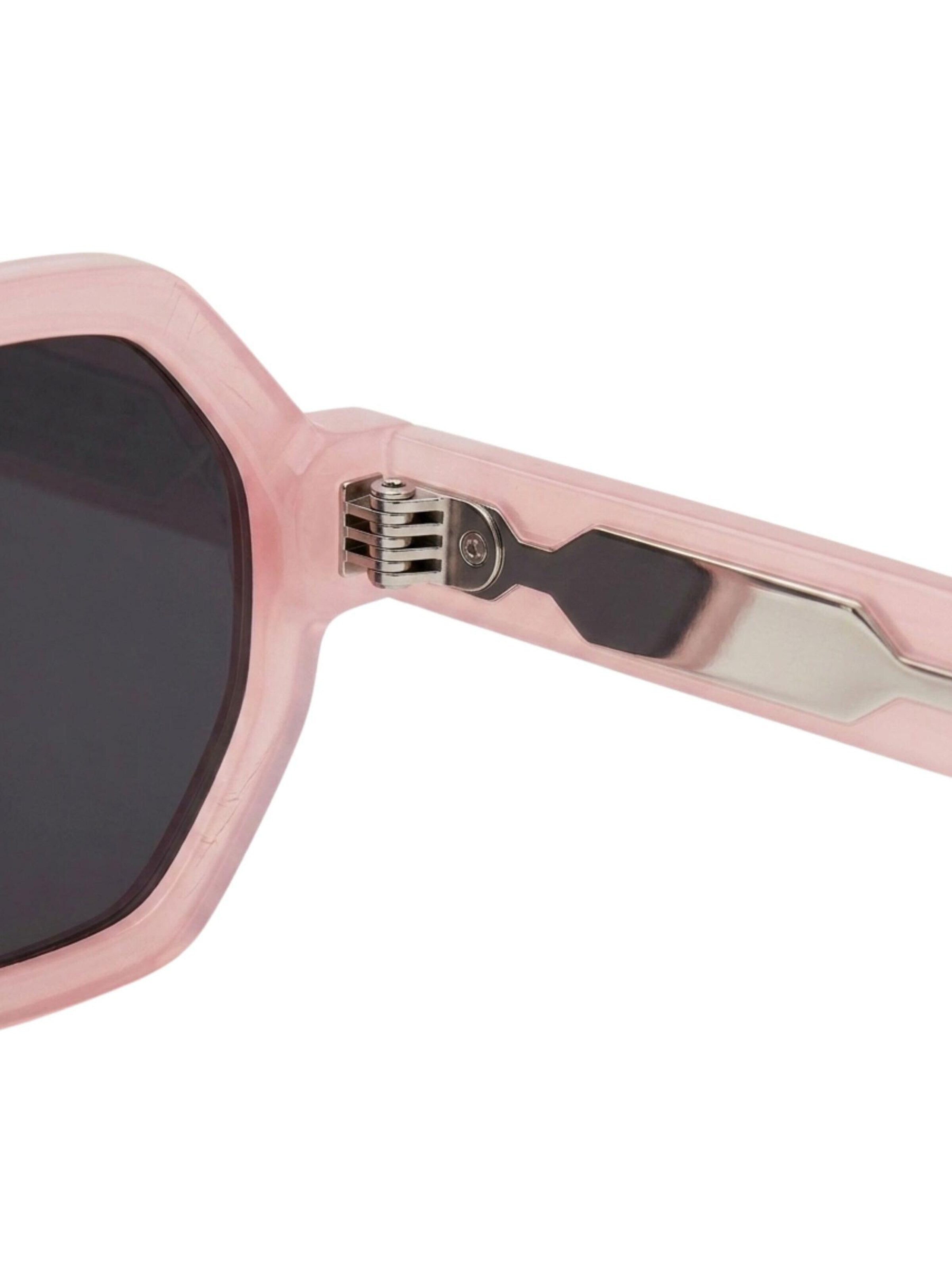 Lunettes de soleil 'The Prism Rose Hexagonal Pink Sunglasses' Maxte en rose