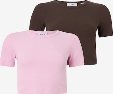 JJXX Majica 'JXFLORIE' | rjava barva: sprednja stran