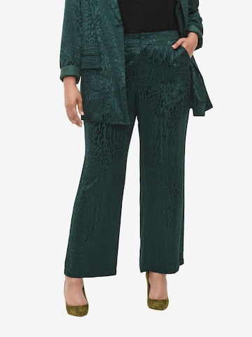 Zizzi Loosefit Broek 'Mria' in Groen