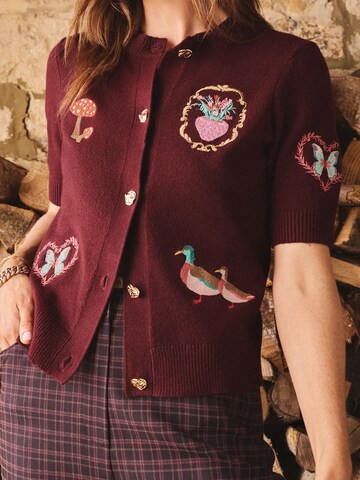 love & roses Gebreid vest in Rood