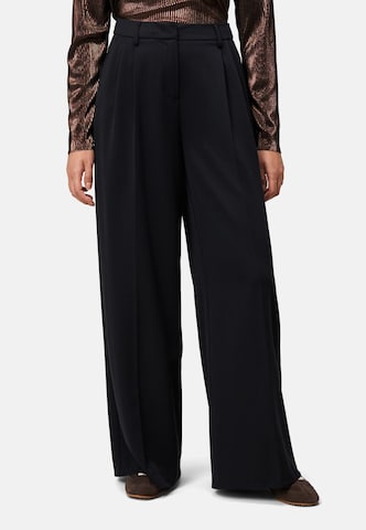 Wide leg Pantaloni di zero in nero: frontale