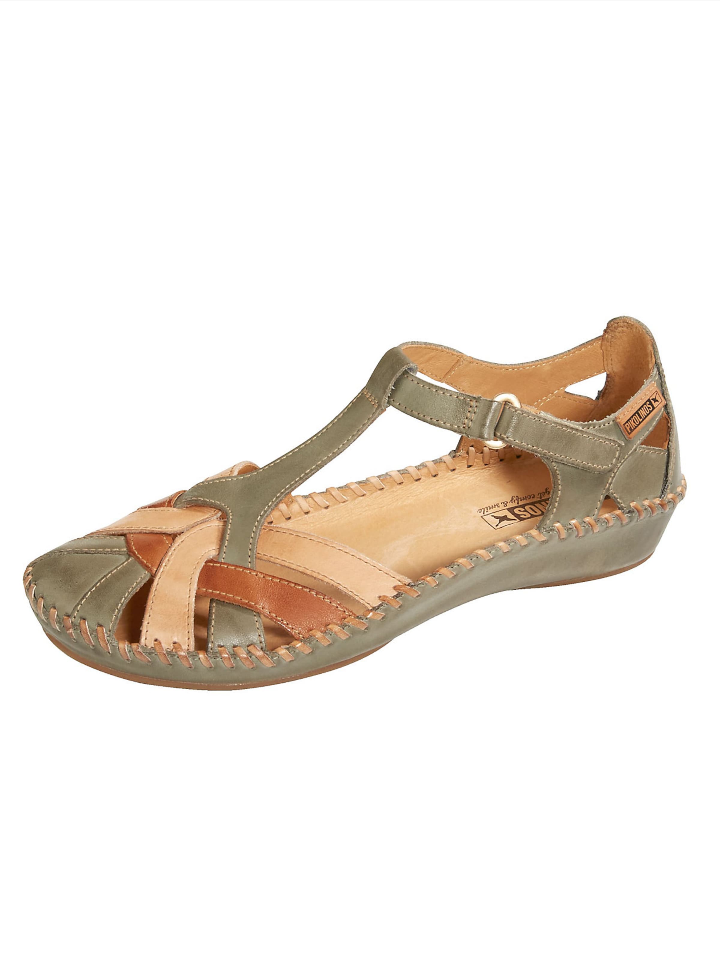 PIKOLINOS Ballerina met riempjes in Groen: voorkant