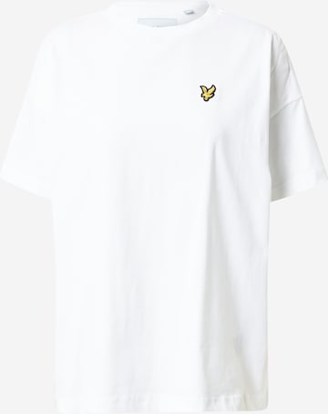 Lyle & Scott Oversized tričko – bílá: přední strana