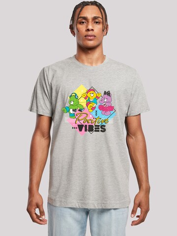 F4NT4STIC Shirt 'Care Bears Good Luck Bear Positive Vibes' in Grey: front