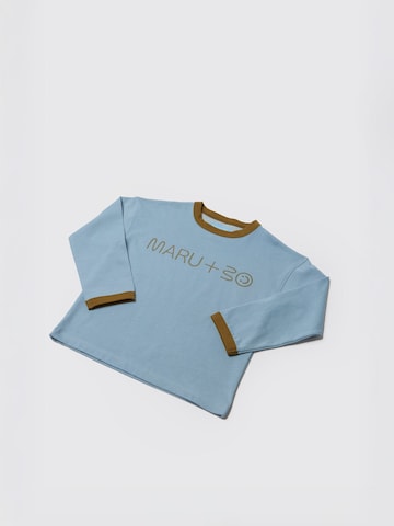 Maru + Bo Shirt 'BASIC HEAVY-WEIGHT LOGO T-SHIRT' in Blue