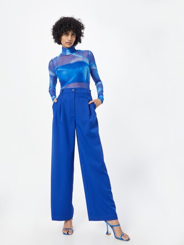 Monki Wide leg Bandplooibroek in Blauw