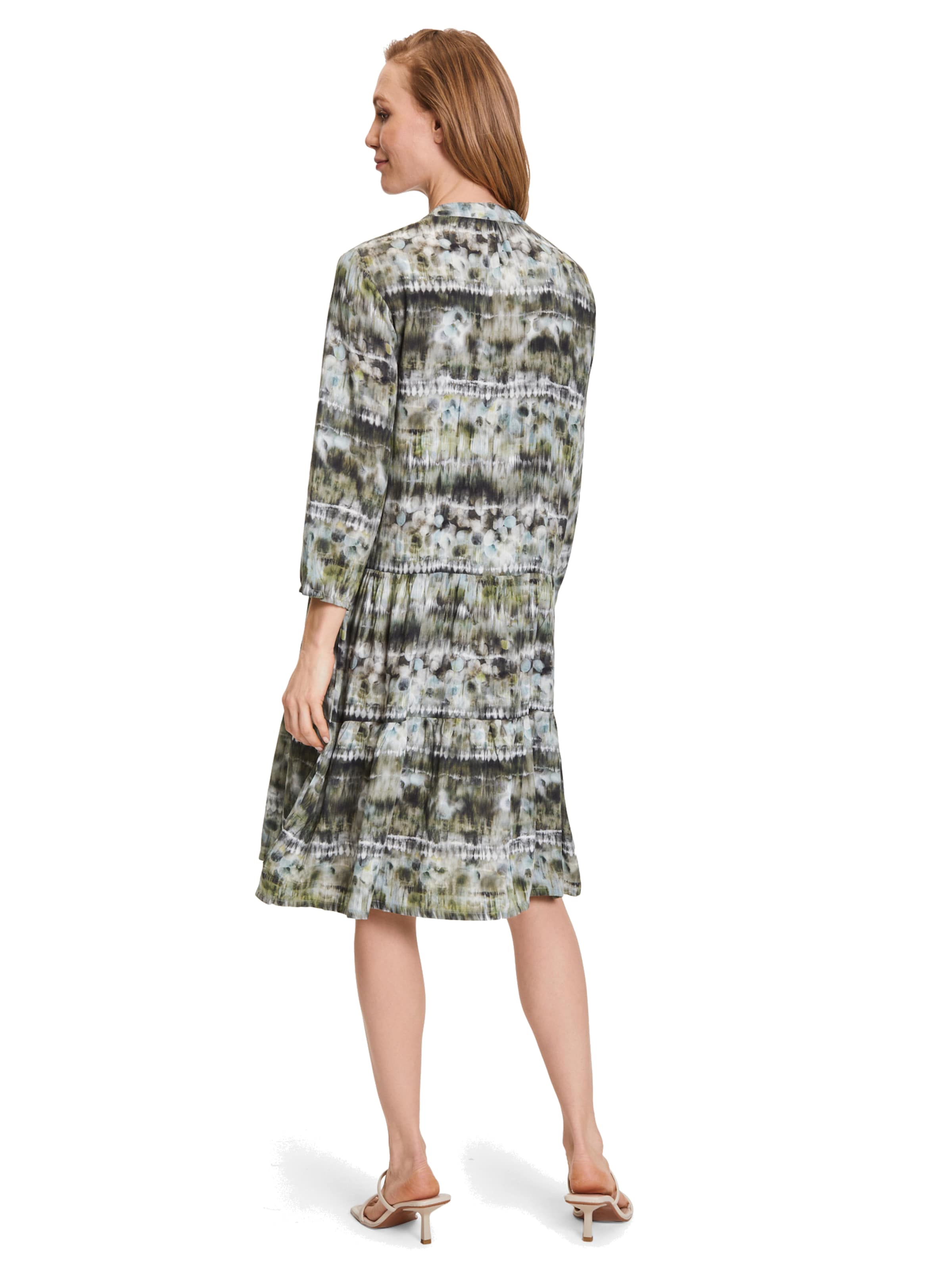 Frauen Große Größen Betty Barclay Casual-Kleid mit 3/4 Arm in Grün - LR12108 Frauen Große Größen Betty Barclay Casual-Kleid mit 3/4 Arm in Grün - LR12108