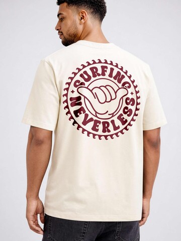 Neverless Shirt 'Surfing' in Beige