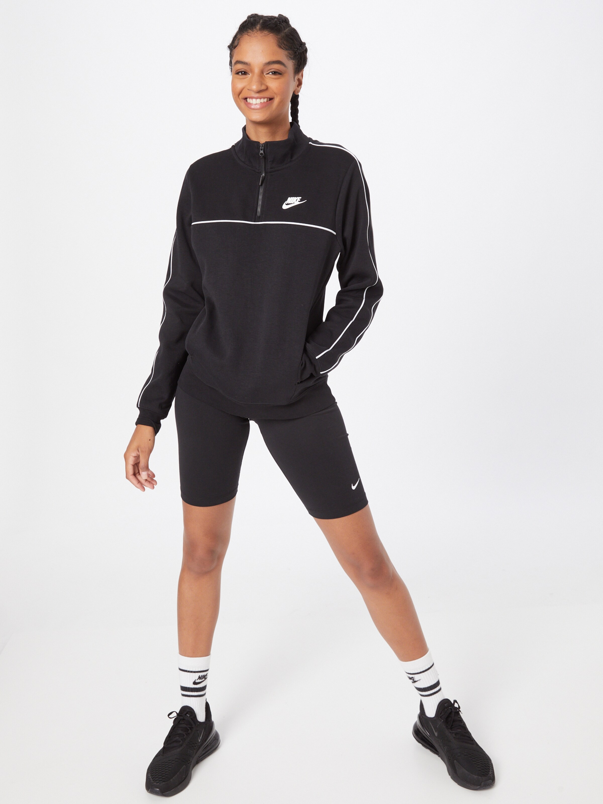 Frauen Sweat Nike Sportswear Sweatshirt in Schwarz - QF27181