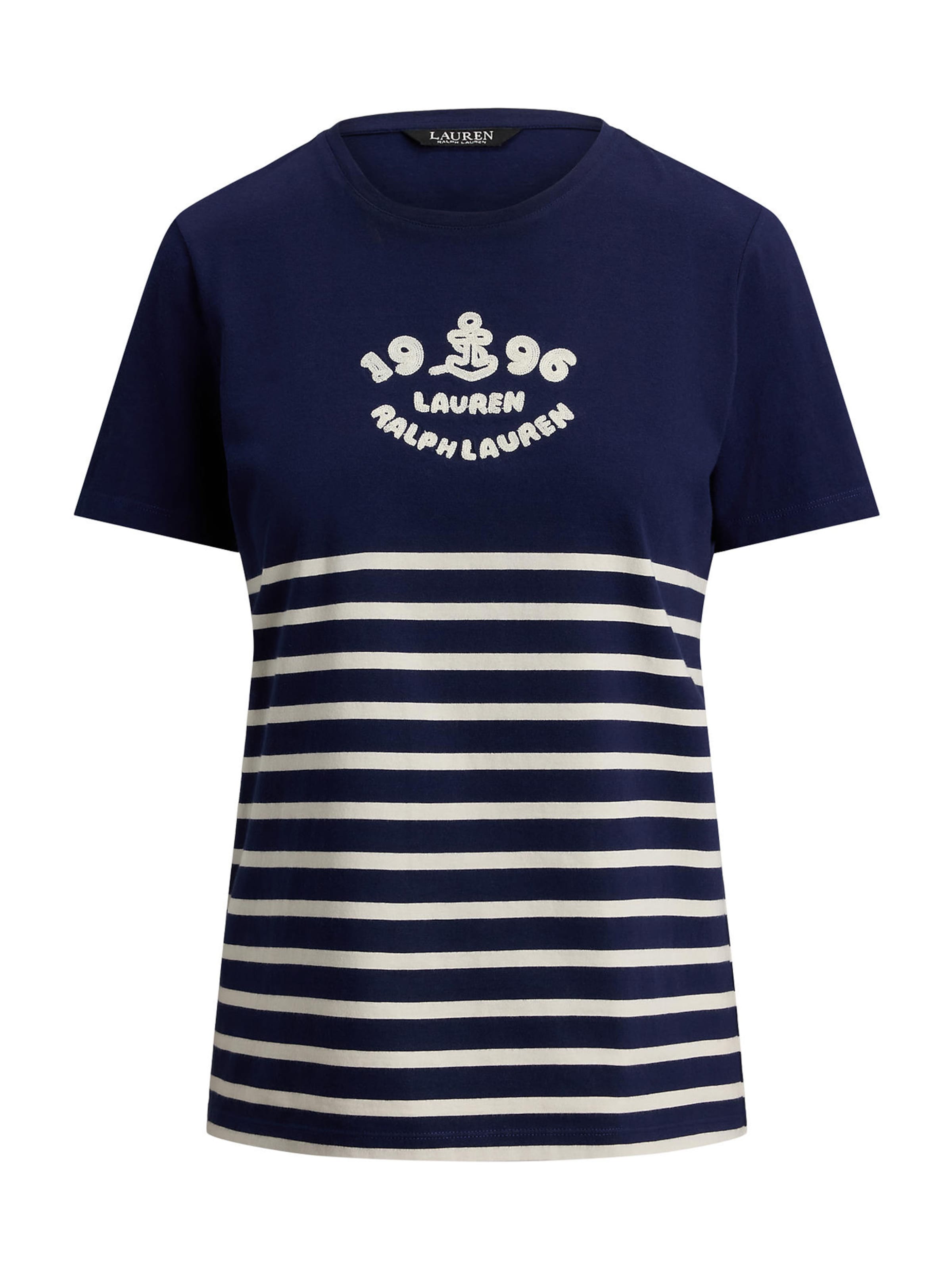 T-shirt Lauren Ralph Lauren en bleu : devant