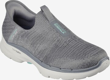 SKECHERS Slip on boty – šedá