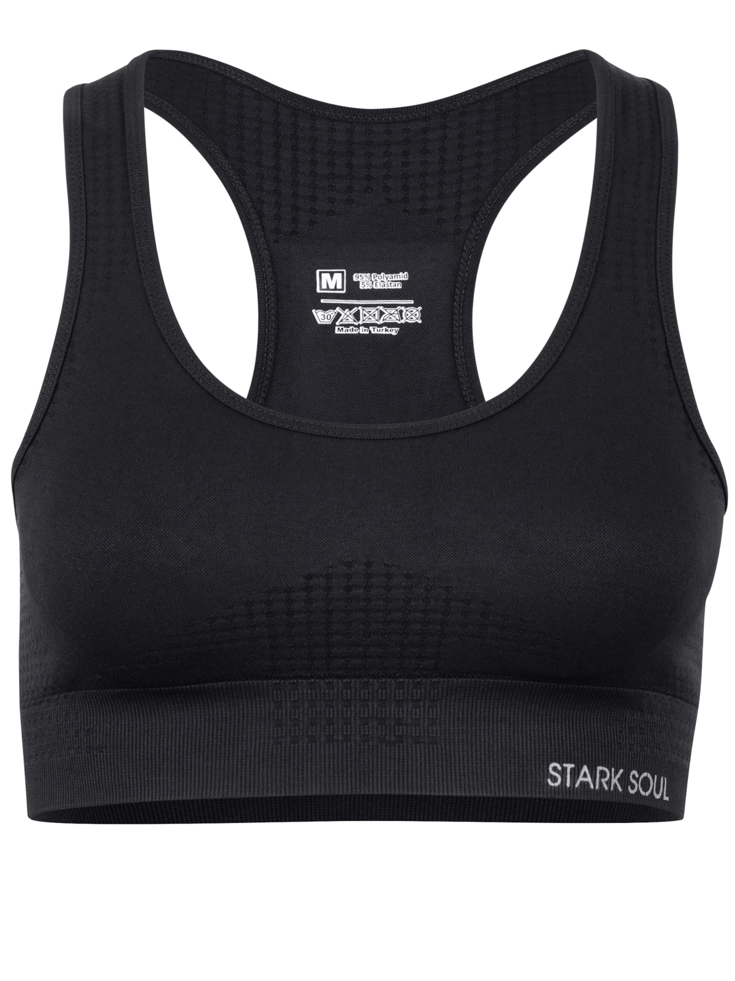 Bustino Reggiseno sportivo di Stark Soul in nero: frontale
