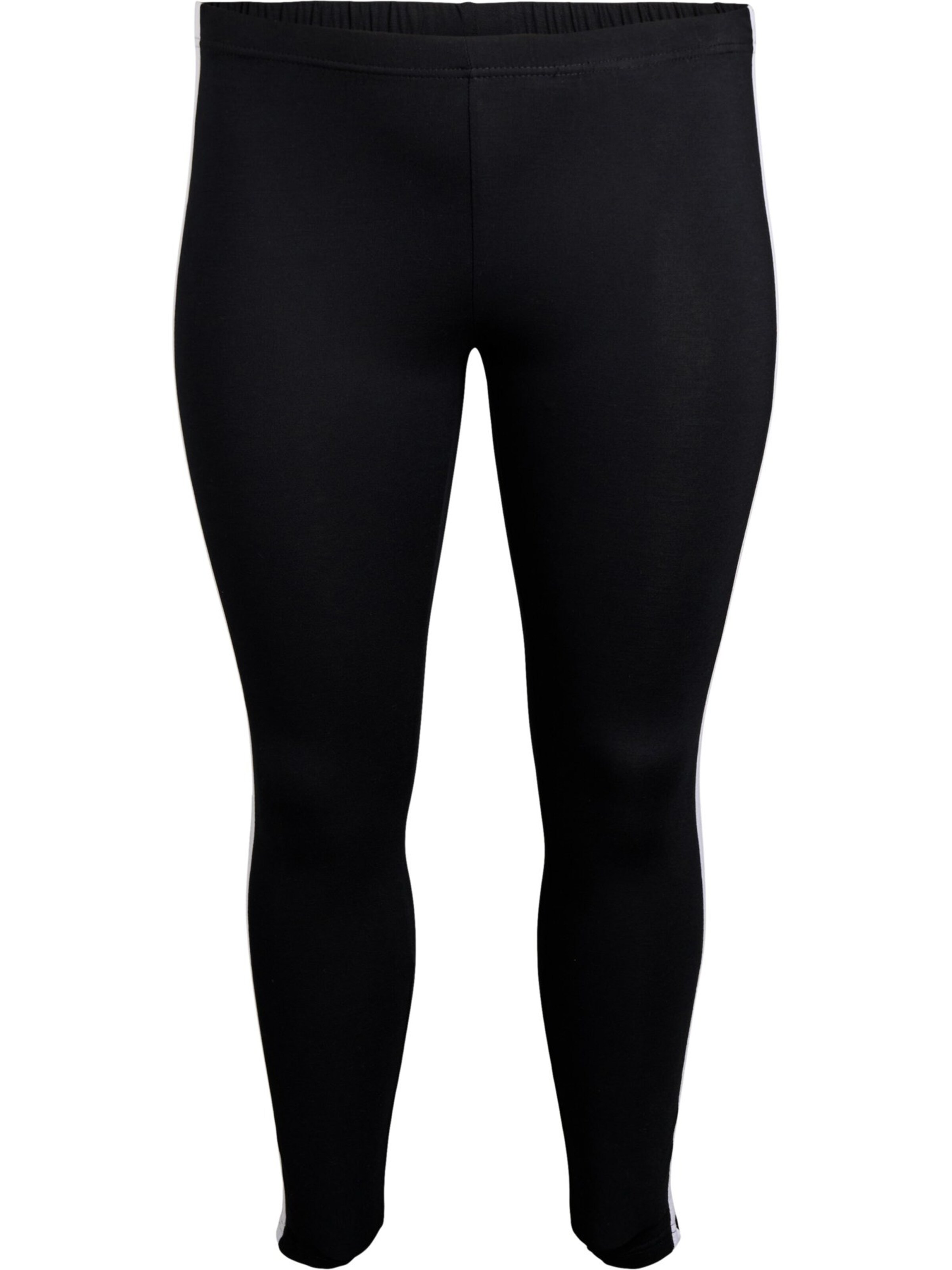 Zizzi Skinny Leggings i sort: forside