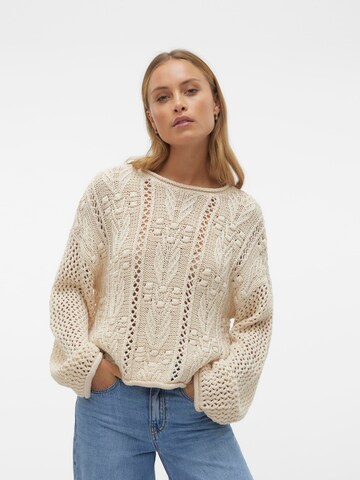 Pull-over 'Santorini' VERO MODA en beige : devant