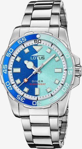 Lotus Analog Watch in Blue: front