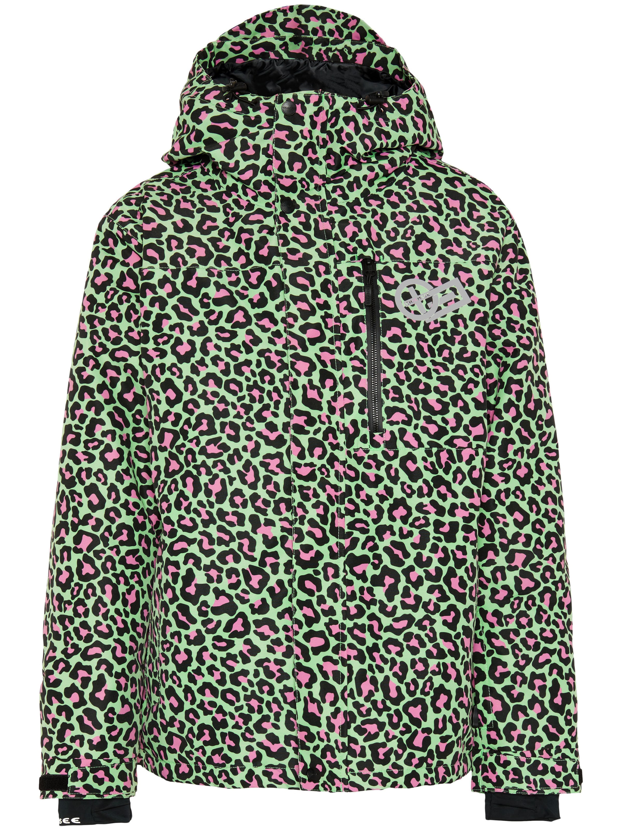 CHIEMSEE Athletic Jacket ' mit Features wie Unterarmbelüftung, fixierter Schneefang und verstellbare Kapuze ' in Green: front